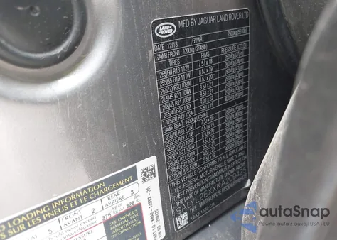 2019 Land Rover Range Rover Velar P250 R-Dynamic Se z USA, uszkodzony, nr VIN SALYL2EXXKA209425